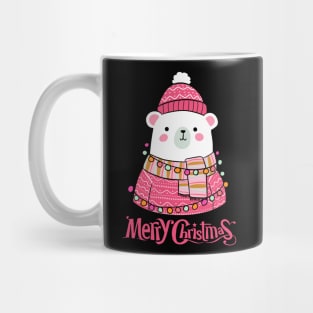 Merry Christmas a cute polar bear ready for the holidays Mug